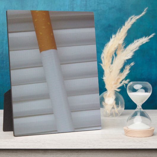 タバコおもしろい喫煙者の背景 フォトプラーク (側面)