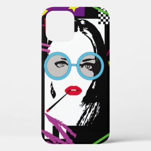 タバコと太陽のないカラフルポップ・アートのー iPhone 12ケース