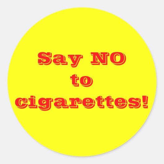 タバコにノーと言う – ステッカー (正面)