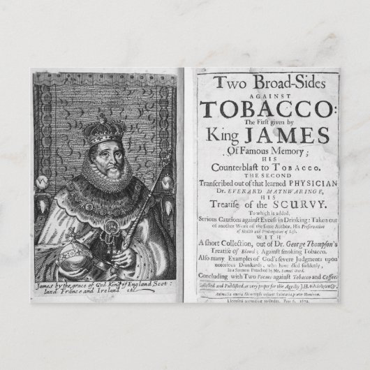 「タバコに対する両陣営 ポストカード (正面)