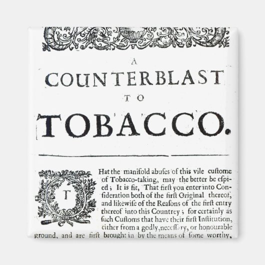 タバコに対する反撃 マグネット (正面)