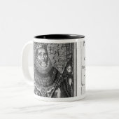 「タバコに対する2つの舷側 ツートーンマグカップ (正面左)