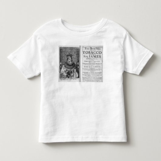 「タバコに対する2つの舷側 トドラーTシャツ (正面)