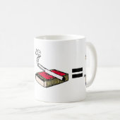 タバコの同輩の幸せな人のマグとコーヒー コーヒーマグカップ (正面右)