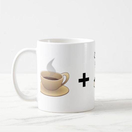 タバコの同輩の幸せな人のマグとコーヒー コーヒーマグカップ (左)