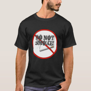 タバコの看板ステッカーを煙ストップにしない Tシャツ