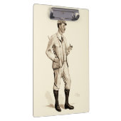 タバコの管およびブーツを持つヴィンテージのゴルファー クリップボード (右)