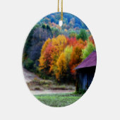 タバコの納屋の紅葉の自然のオーナメント セラミックオーナメント (右)