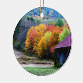 タバコの納屋の紅葉の自然のオーナメント セラミックオーナメント (左)