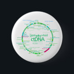 タバコの葉緑体DNAの図表の遺伝子の地図 缶バッジ<br><div class="desc">タバコの葉緑体DNAの遺伝子の地図。 外側のラベルとの区分はDNAのAの繊維にあり、左回りに転写されて、内部のラベルとの区分はBの繊維にあり、右回りに転写されます。 包囲の物より狭い区分は(ノッチ)イントロンを示します。 無標号の区分は開いたリーディング・フレームを表します。</div>