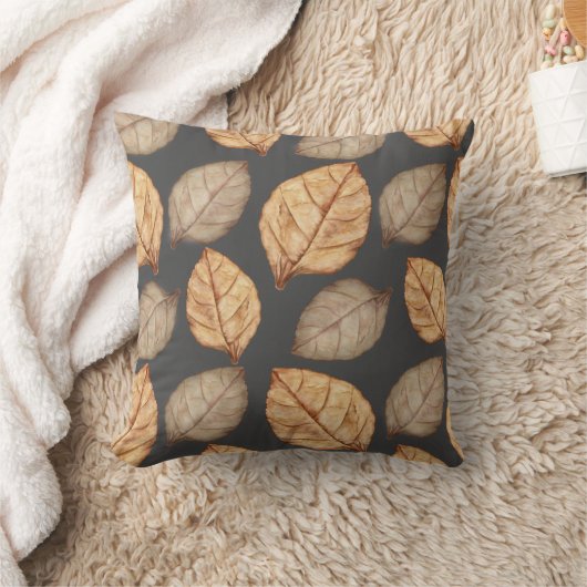 タバコの葉 クッション (ブランケット)