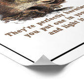 タバコはリスやる気を起こさせる引用文だ ポスター (角)