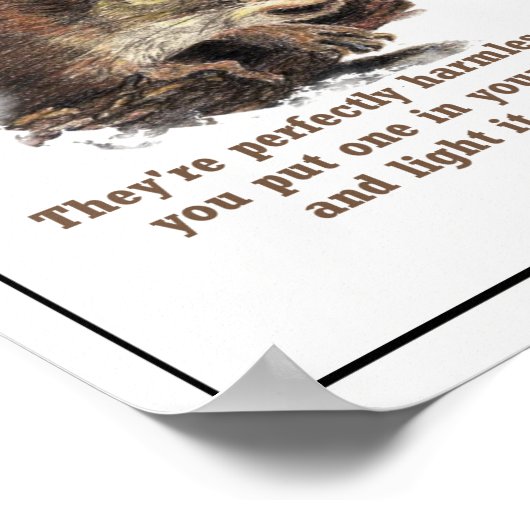 タバコはリスやる気を起こさせる引用文だ ポスター (角)