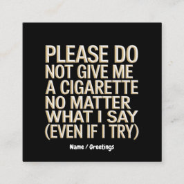 タバコ与えを飲まなおもしろいい スクエア名刺