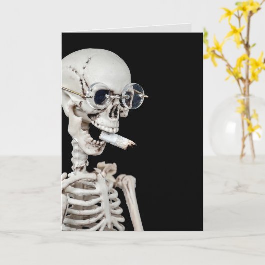 タバコ入りスケルトン カード (黄色い花)