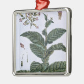 タバコ植物、「コレクションPrecieuseからのプレート7、 メタルオーナメント (左)