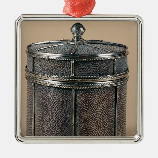 タバコ箱はとの側面1928年をshagreen メタルオーナメント (正面)