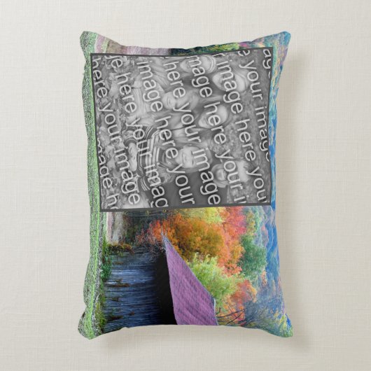 タバコ納屋の紅葉あなたの写真を追加 アクセントクッション (正面(垂直))