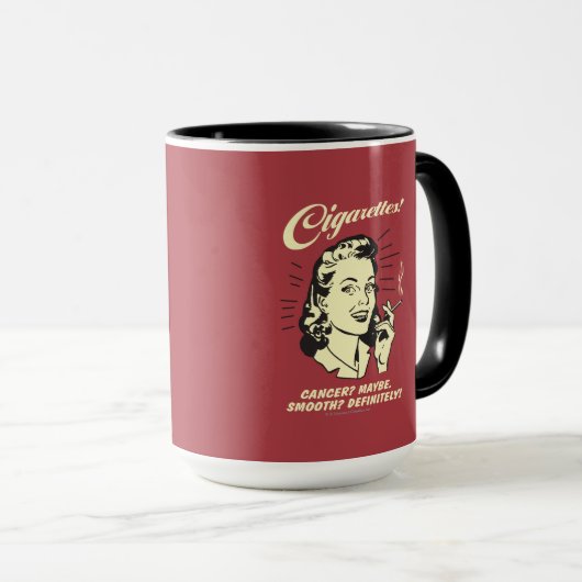 タバコ:癌は滑らかな定義かもしれない。 マグカップ (正面右)