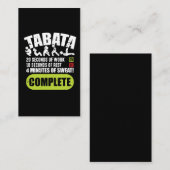 タバタトレーニングフィットネスブートキャンプカーディオ 名刺 (正面/裏面)
