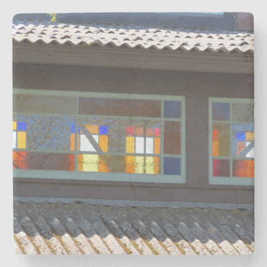 タバナクルステンドグラス – Martha's Vineヤード ストーンコースター (正面)