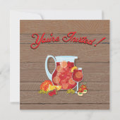 タパスとサングリアのパーティー招待状 招待状 (裏面)