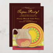 タパスパーティー!ハッピーアワー招待状 招待状 (正面/裏面)