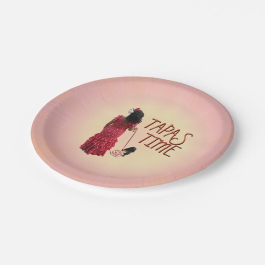 タパス時間 ペーパープレート (アングル)