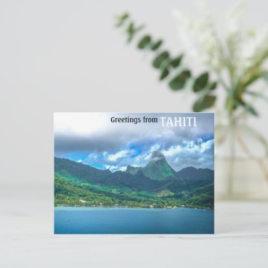 タヒチさんからの挨拶 ポストカード (スタンド正面)