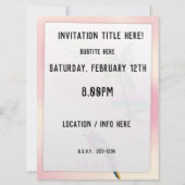 タヒチのイラストマップ トラベルポスター 招待状 (裏面)