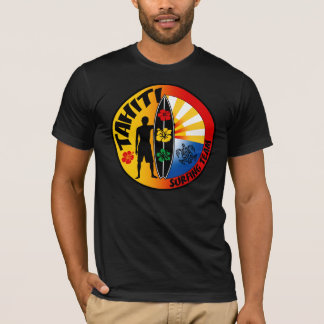 タヒチのサーフィンのワイシャツ Tシャツ