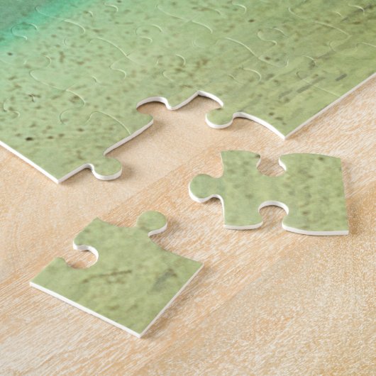 タヒチのヴィンテージの写真の郵便はがき ジグソーパズル (側面)