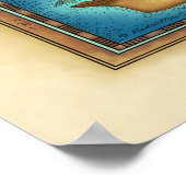 タヒチの地図 ポスター (角)