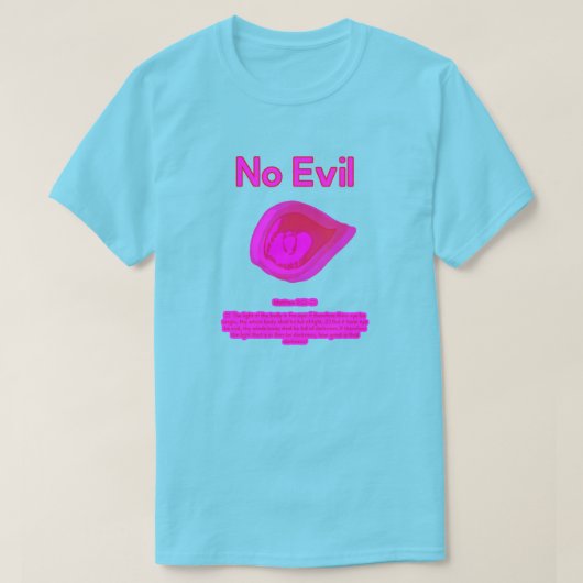 タヒチの夕日ロゴ - No Evil Tシャツ (デザイン正面)