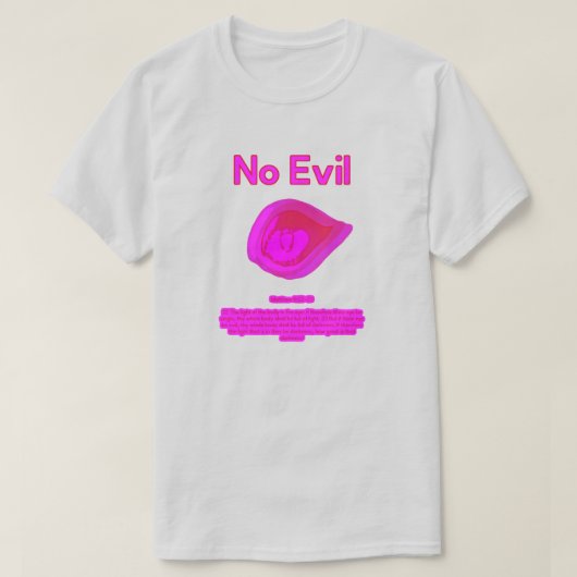 タヒチの夕日ロゴ - No Evil Tシャツ (デザイン正面)
