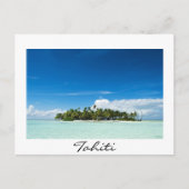 タヒチの太平洋の無人島のポストカード ポストカード (正面)