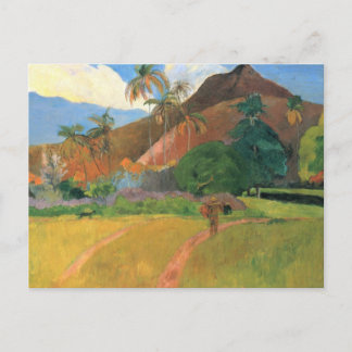 タヒチの山々 – Paul Gauguin ポストカード