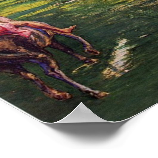 「タヒチの手綱の道」 - John La Farge ポスター (角)