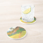 タヒチの風景、山タヒチ、ポール・ゴーギャン コースター (側面)