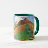 タヒチの風景、山タヒチ、ポール・ゴーギャン マグカップ (正面右)