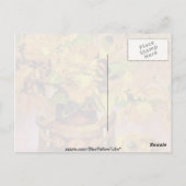 タヒチの黄色い花、ポール・ゴーギンの花 ポストカード (裏面)