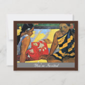 タヒチの2人の女性(新しいパラオApiとは) 招待状 (正面)