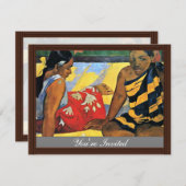 タヒチの2人の女性(新しいパラオApiとは) 招待状 (正面/裏面)