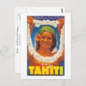 タヒチの~ La Perle du Pacifique ポストカード (正面/裏面)
