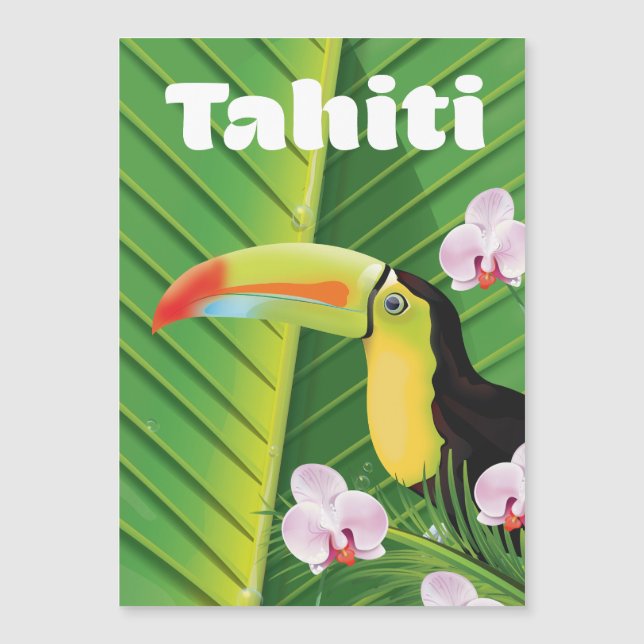 タヒチオオハシ旅のプリント (正面)