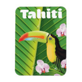 タヒチオオハシ旅のプリント マグネット (縦)