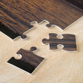 タヒチサンセットトロピカルパームツリートラベルフォト ジグソーパズル (側面)