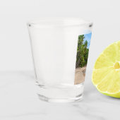タヒチサンドビーチブルースカイパームツリーズ ショットグラス (左)