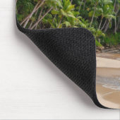 タヒチサンドビーチブルースカイパームツリーズ マウスパッド (コーナー)