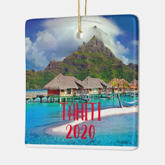 タヒチバケーションクリスマス飾り セラミックオーナメント (左)